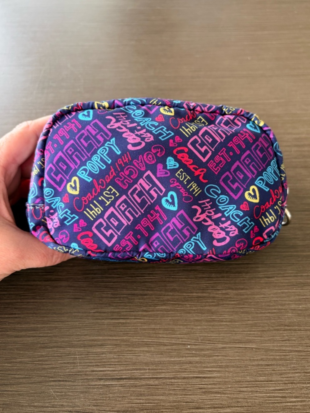 Coach Poppy Graffiti Cosmetic Case - Picture 5 of 11